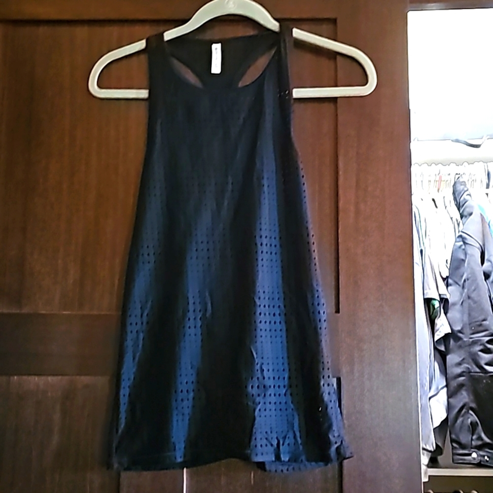 Athleta size small black mesh tank